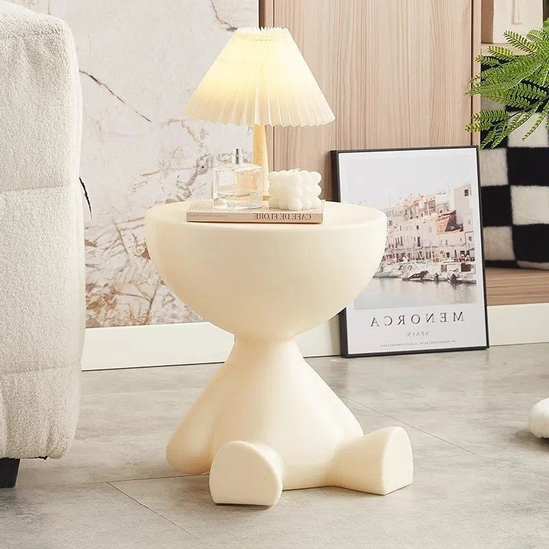 Contemporary Creative Round Tabletop Plastic Side Table For Living Room