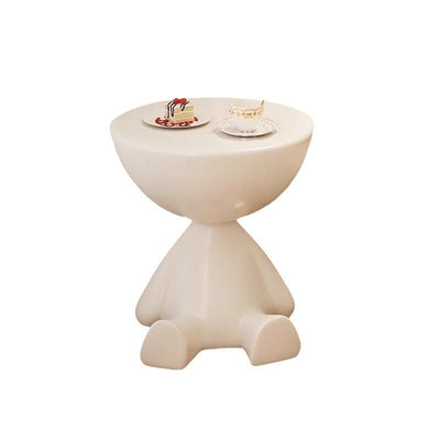 Contemporary Creative Round Tabletop Plastic Side Table For Living Room