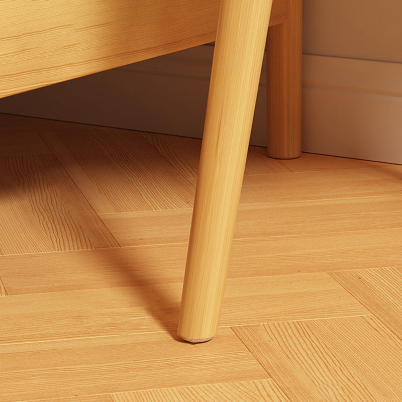 Table basse en bois massif à double niveau pour chambre à coucher, design moderne et simplicité avec plateau rond 