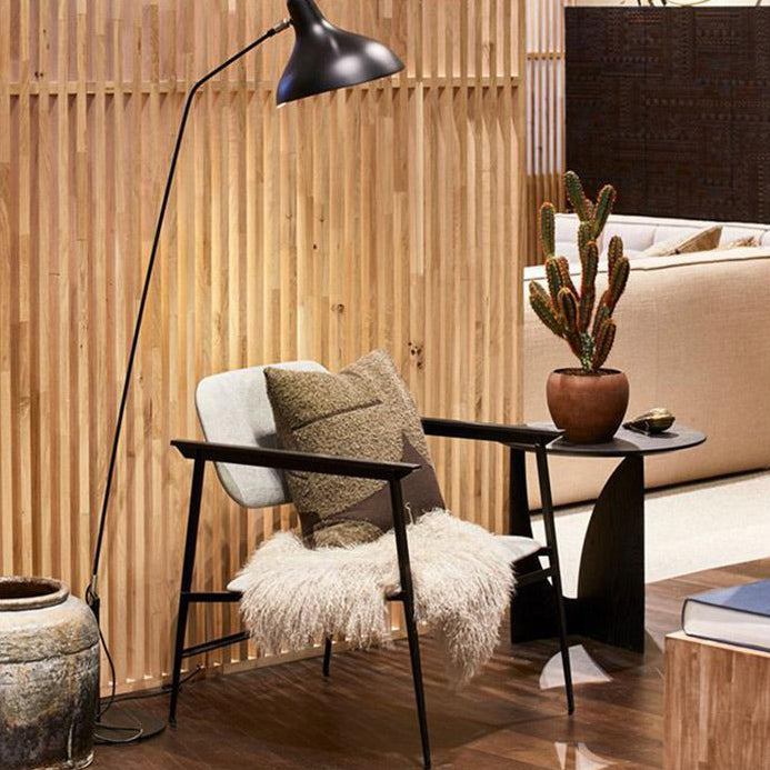 Modern Eclectic Round Solid Wood Side Table For Living Room