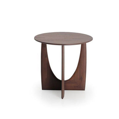 Modern Eclectic Round Solid Wood Side Table For Living Room