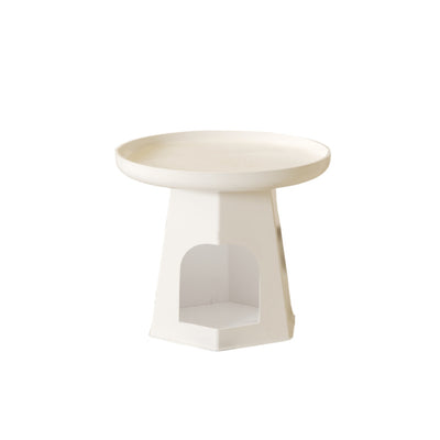 Table d'appoint ronde traditionnelle japonaise en plastique avec 1 rangement pour salon 