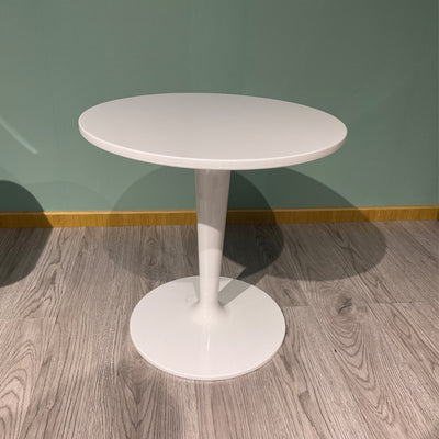 Modern Simplicity Round Cylinder Acrylic End Table 1-Tier For Entryways