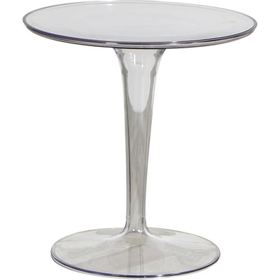 Modern Simplicity Round Cylinder Acrylic End Table 1-Tier For Entryways