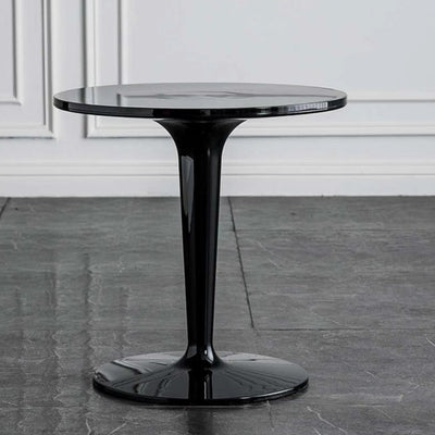 Modern Simplicity Round Cylinder Acrylic End Table 1-Tier For Entryways