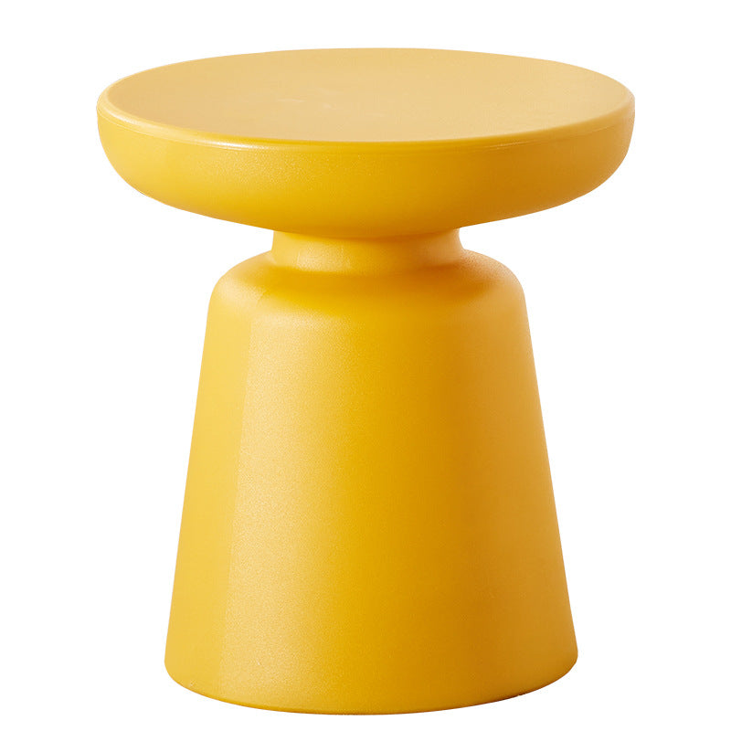 Modern Art Deco Round Cylinder PE End Table 1-Tier For Entryways