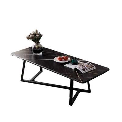 Modern Minimalist Rectangular Plate Steel Coffee Table For Living Room