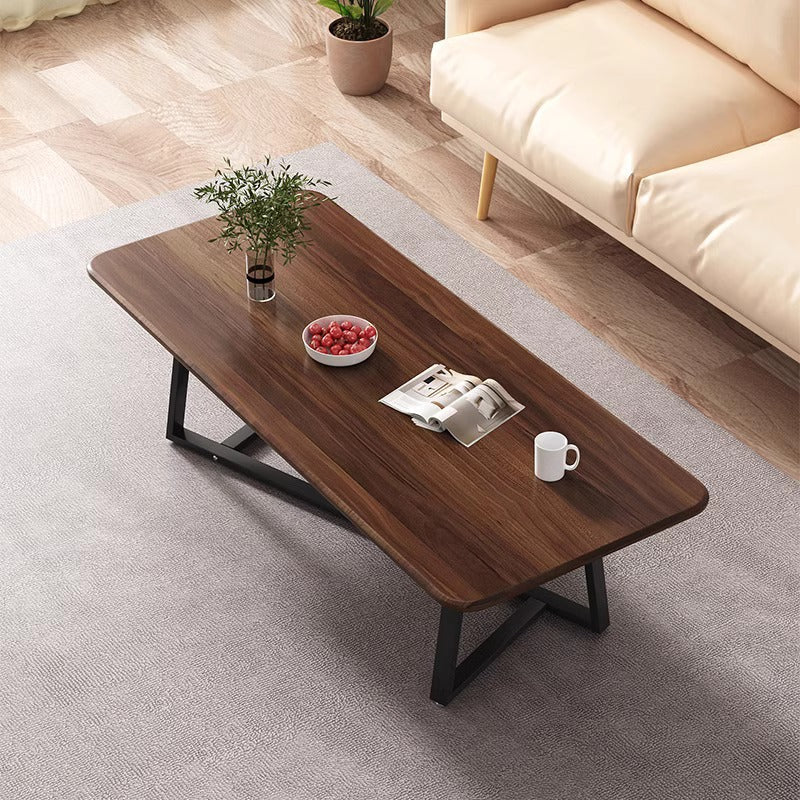 Modern Minimalist Rectangular Plate Steel Coffee Table For Living Room