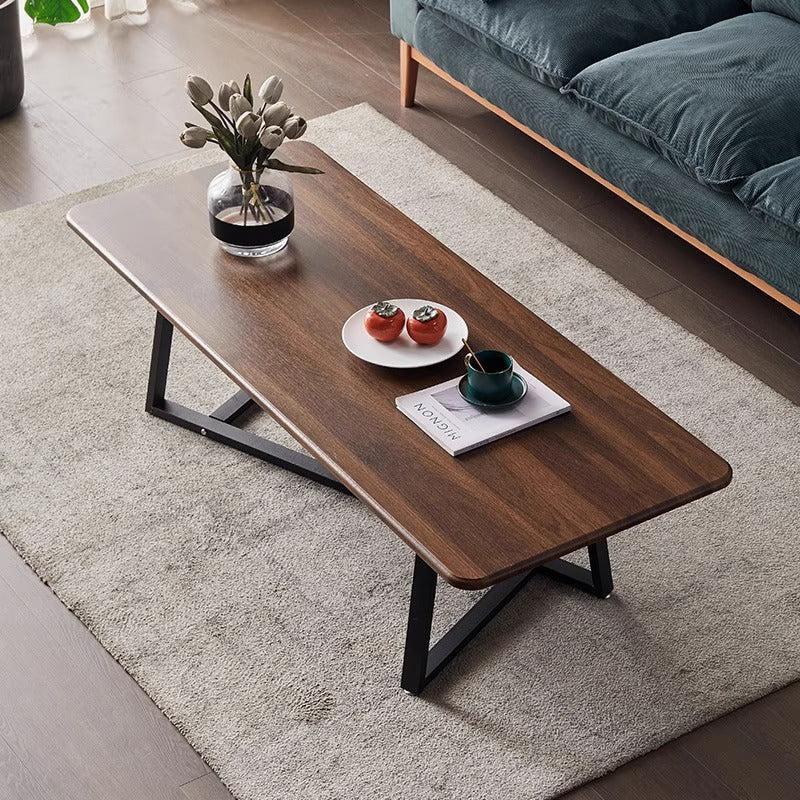 Modern Minimalist Rectangular Plate Steel Coffee Table For Living Room