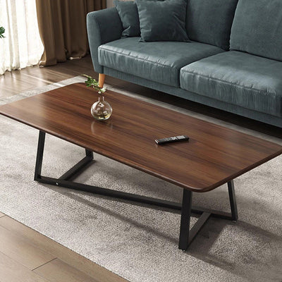 Modern Minimalist Rectangular Plate Steel Coffee Table For Living Room