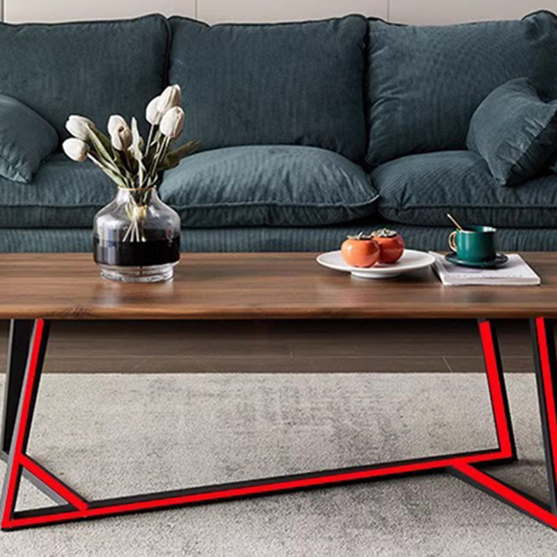 Modern Minimalist Rectangular Plate Steel Coffee Table For Living Room