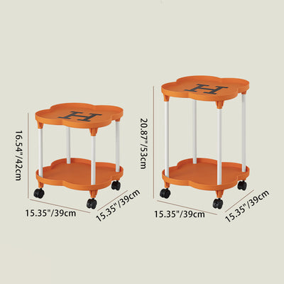 Zeitgenössischer kreativer runder Couchtisch aus Kunststoff, 2-stufig, für das Wohnzimmer 