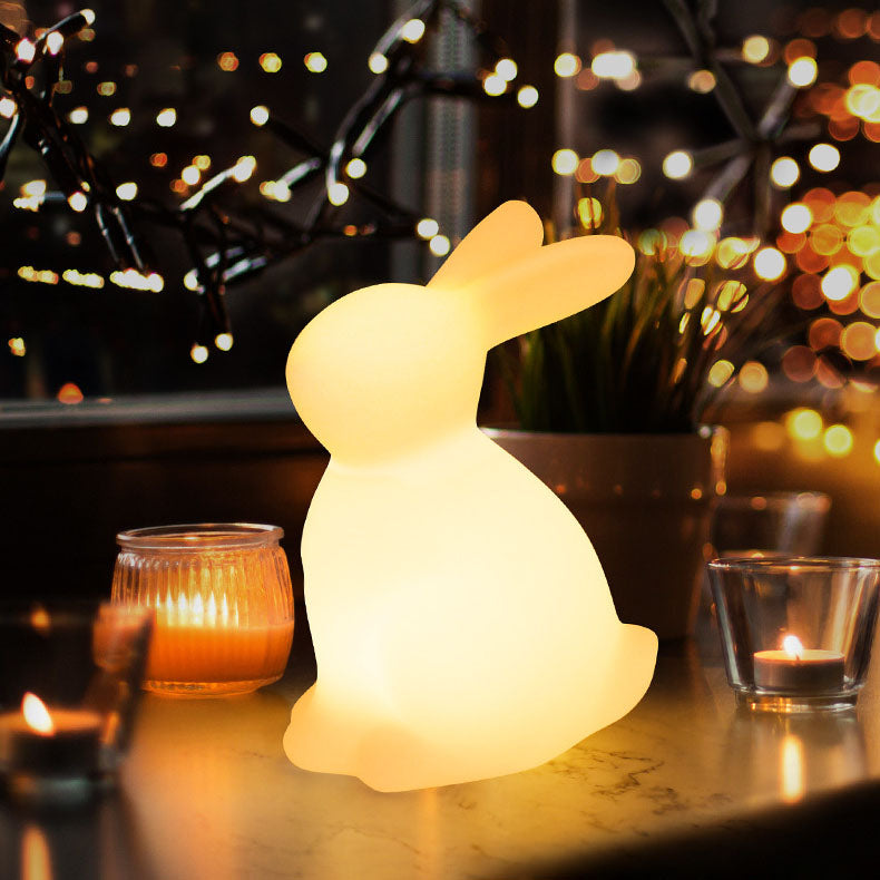 Contemporary Creative Rabbit PE LED Table Lamp For Bedroom