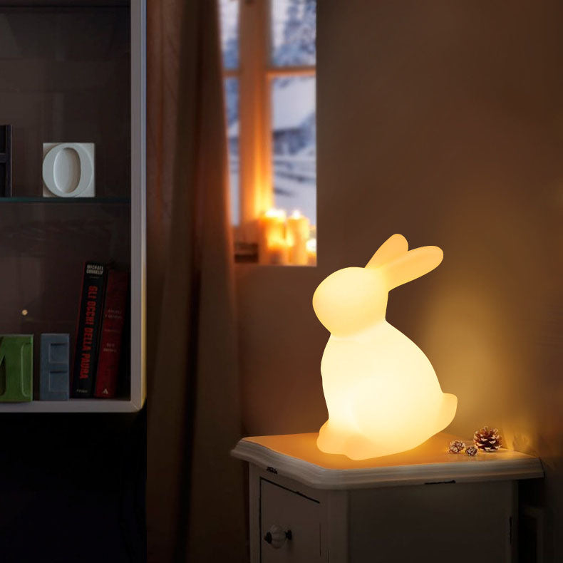 Contemporary Creative Rabbit PE LED Table Lamp For Bedroom