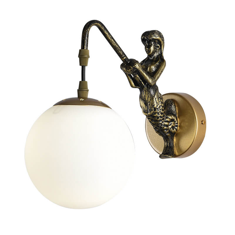 Vintage rustikale Meerjungfrau Kugel 1-Licht Wandleuchte Lampe 