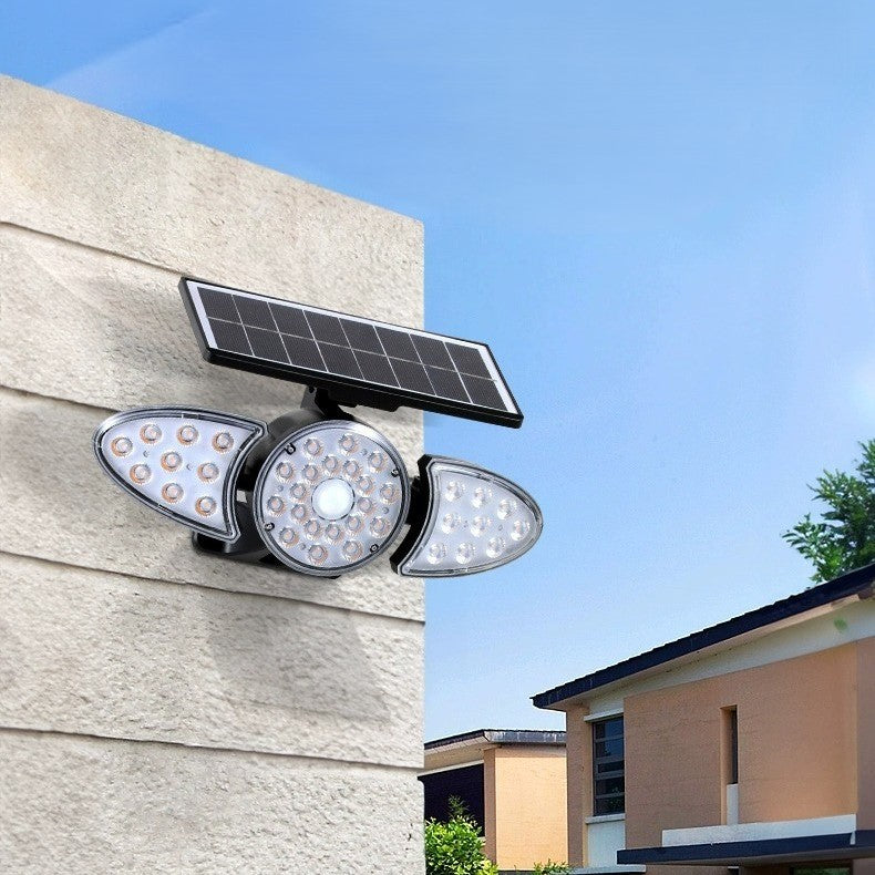 Modern Minimalist Solar Rectangular Trapezoidal ABS PC LED Wall Sconce Lamp For Garden