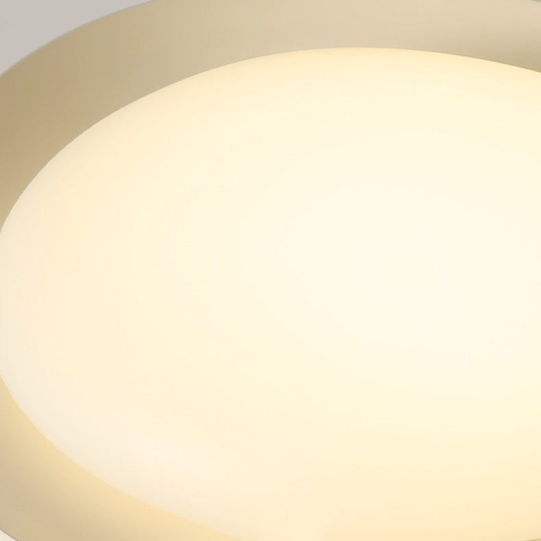 Modern Minimalist Cobblestone Elliptical Resin PE LED Flush Mount Ceiling Light For Bedroom