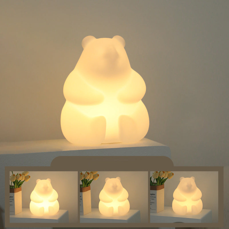 Contemporary Creative Bear PE LED Table Lamp For Living Room