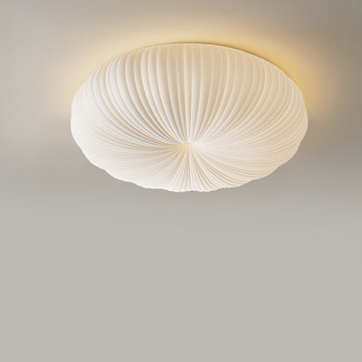 Modern Minimalist Acrylic Pumpkin Shade LED Flush Mount Ceiling Light For Bedroom