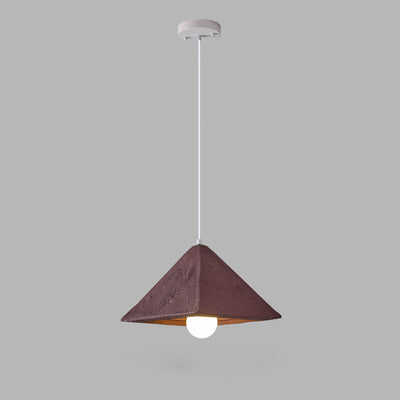 Contemporary Nordic Plexiglas Triangular Tapered 1-Light Pendant Light For Dining Room