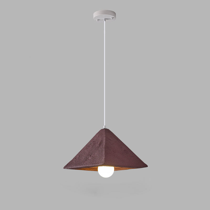 Contemporary Nordic Plexiglas Triangular Tapered 1-Light Pendant Light For Dining Room