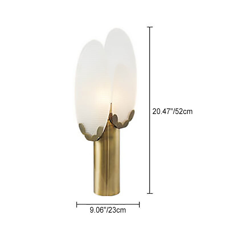 Modern Creative Transparent Oval Glass Sheet Iron Base 1-Light Table Lamp