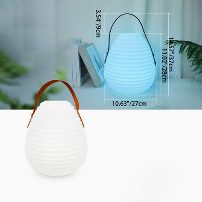 Lumière d'extérieur portable en forme d'œuf créatif contemporain en PE LED pour jardin 