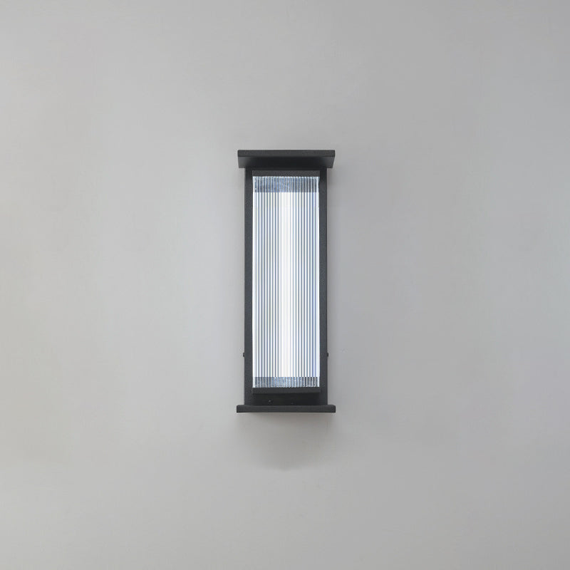 Modern Minimalist Waterproof Rectangular Stainless Steel Acrylic LED Wall Sconce Lamp For Outdoor Patio