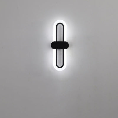 Contemporary Simplicity Oval Iron Acrylic LED Wall Sconce Lamp For Living Room