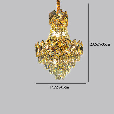 Contemporary Luxury Round Hardware Crystal 9/12 Light Chandelier For Living Room