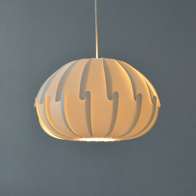 Moderne Macaron Cement Scalloped Shade 1-Licht-Pendelleuchte 