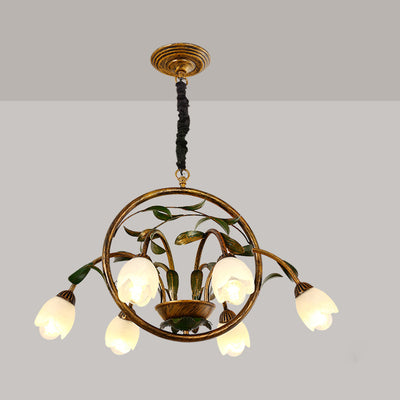 Traditional French Round Iron Glass Crystal 6/8/10 Light Chandelier For Bedroom