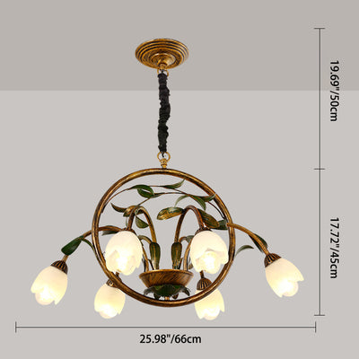 Traditional French Round Iron Glass Crystal 6/8/10 Light Chandelier For Bedroom