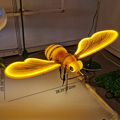 Modern Art Deco Waterproof ABS Plastic Bee LED Landscape Lighting Outdoor Light For Garden