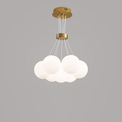 Contemporary Creative Moon Glass Bubble 7/13/19-Light Chandelier For Living Room