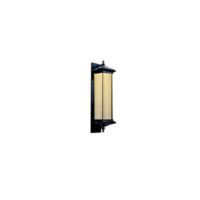 Contemporary Simplicity Solar Waterproof Aluminum Glass Cuboid 1-Light Outdoor Wall Sconce Lamp For Garden