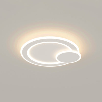 Modern Minimalist Round Acrylic Iron LED Flush Mount Ceiling Light For Living Room