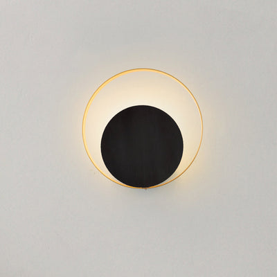 Modern Minimalist Iron Circle Ring 1-Light Wall Sconce Lamp For Bedroom