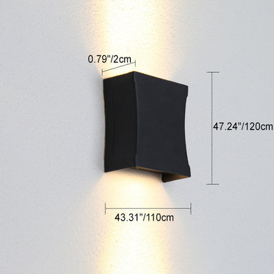 Modern Outdoor Square Column Waterproof LED Wall Sconce Lamp