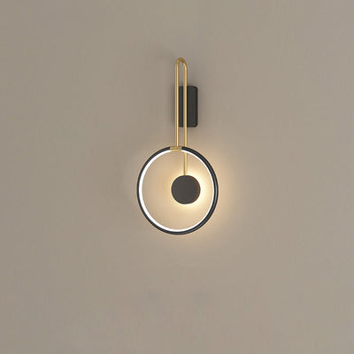 Modern Simplicity Aluminum Circle Ring Silicone Strip LED Wall Sconce Lamp For Living Room