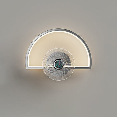 Contemporary Creative Geometric Semi-circle Acrylic Hardware LED Wall Sconce Lamp For Bedroom