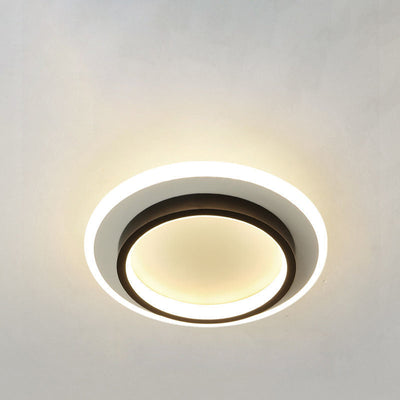 Contemporary Scandinavian Geometric Iron LED Flush Mount Ceiling Light For Hallway