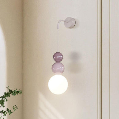 Modern Minimalist Multi Orb Iron Plastic 1-Light Wall Sconce Lamp For Bedroom