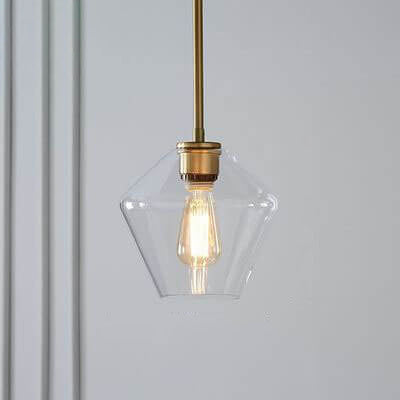 Nordic Creative Polygonal Glass 1-Light Pendant Light