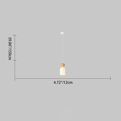 Luminaire suspendu rond à 1 lumière en verre rond scandinave contemporain pour chambre à coucher 