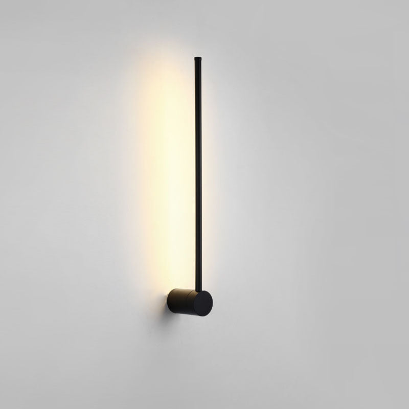 Modern Minimalist Long Aluminum Iron Silicone LED Wall Sconce Lamp For Bedroom