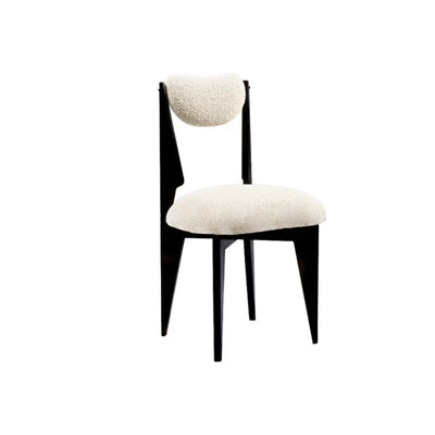 Modern Minimalist Square Wood Velvet Dining Chair Backrest Armless For Dining Room