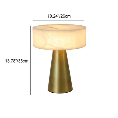 Lampe de table à 1 lumière contemporaine nordique ronde carrée avec base en métal effilée en Lucite pour chambre à coucher 