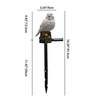 Contemporary Creative Resin Birdie LED Solar Waterproof Lawn Insert Light For Outdoor Patio