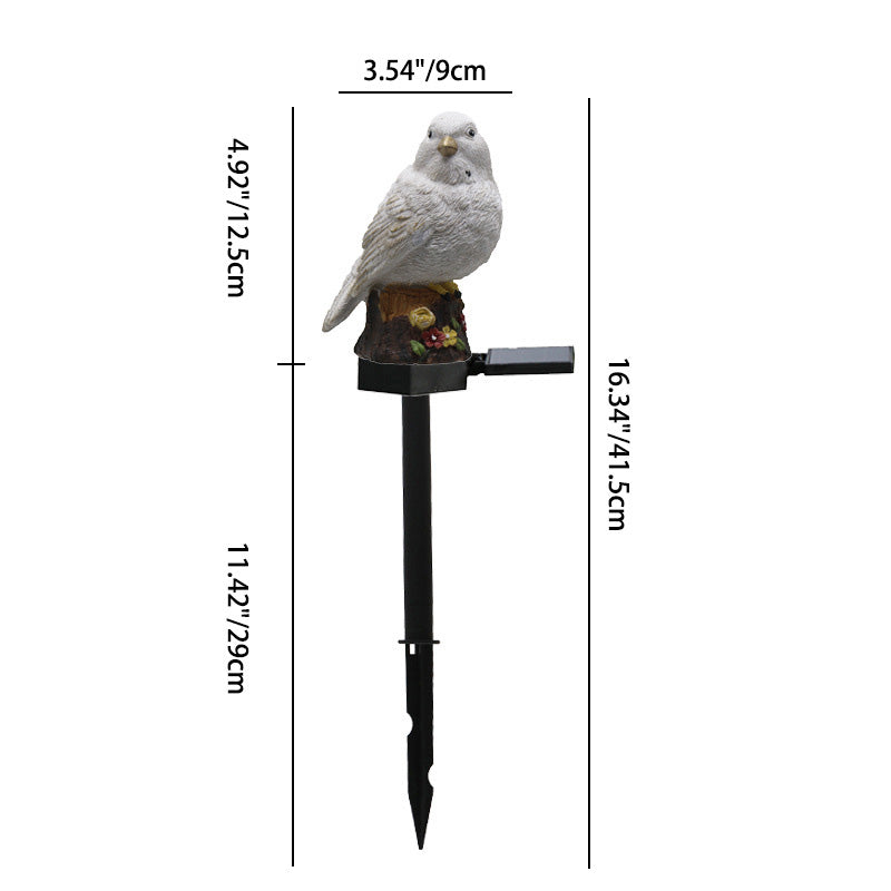 Contemporary Creative Resin Birdie LED Solar Waterproof Lawn Insert Light For Outdoor Patio